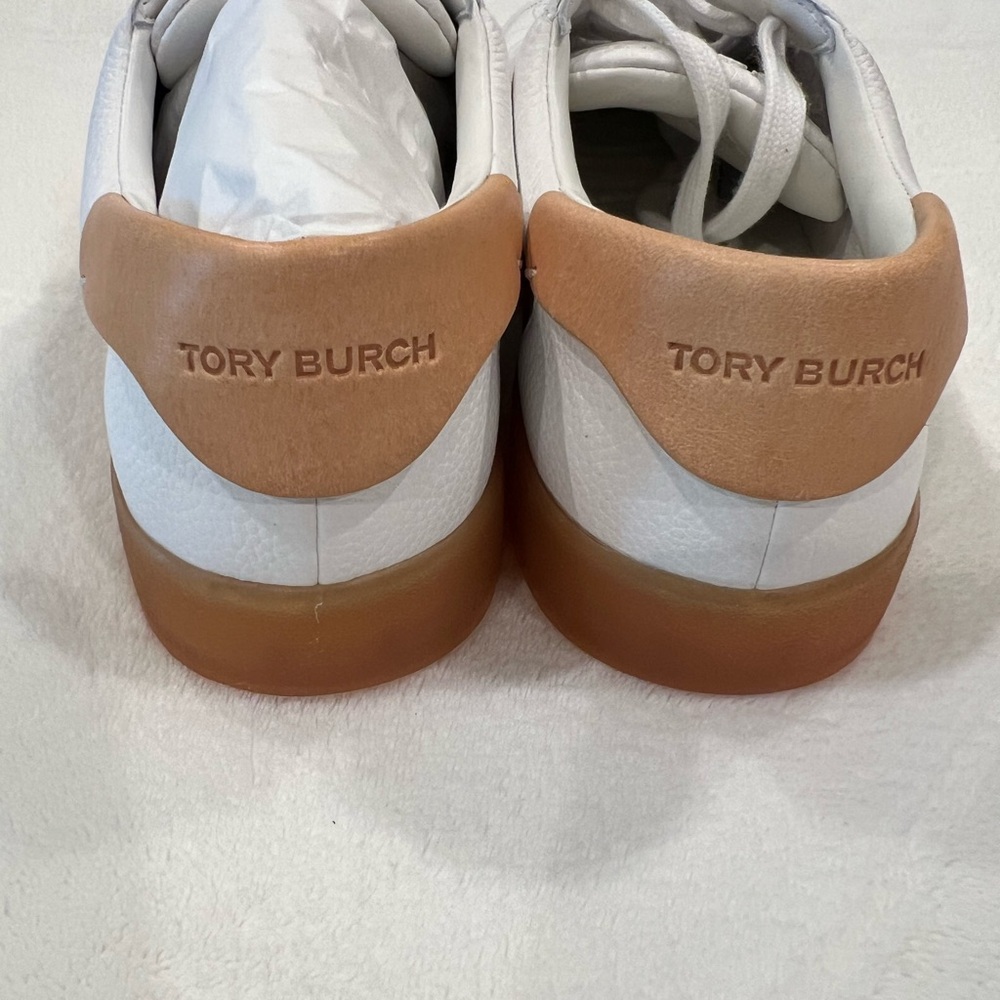 Tory Burch White and Tan Sneakers - Picture 3 of 5